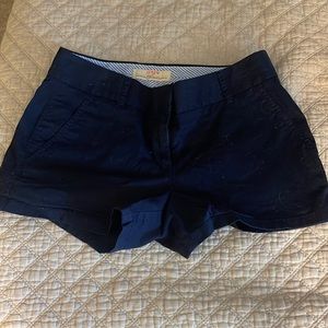 J crew navy clue shorts